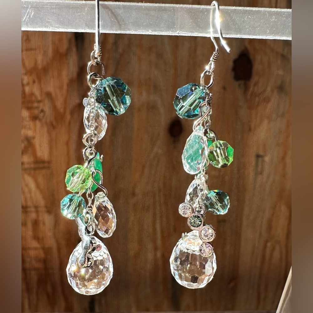 Colorful Crystal Waterfall Earring - Picture 3 of 5